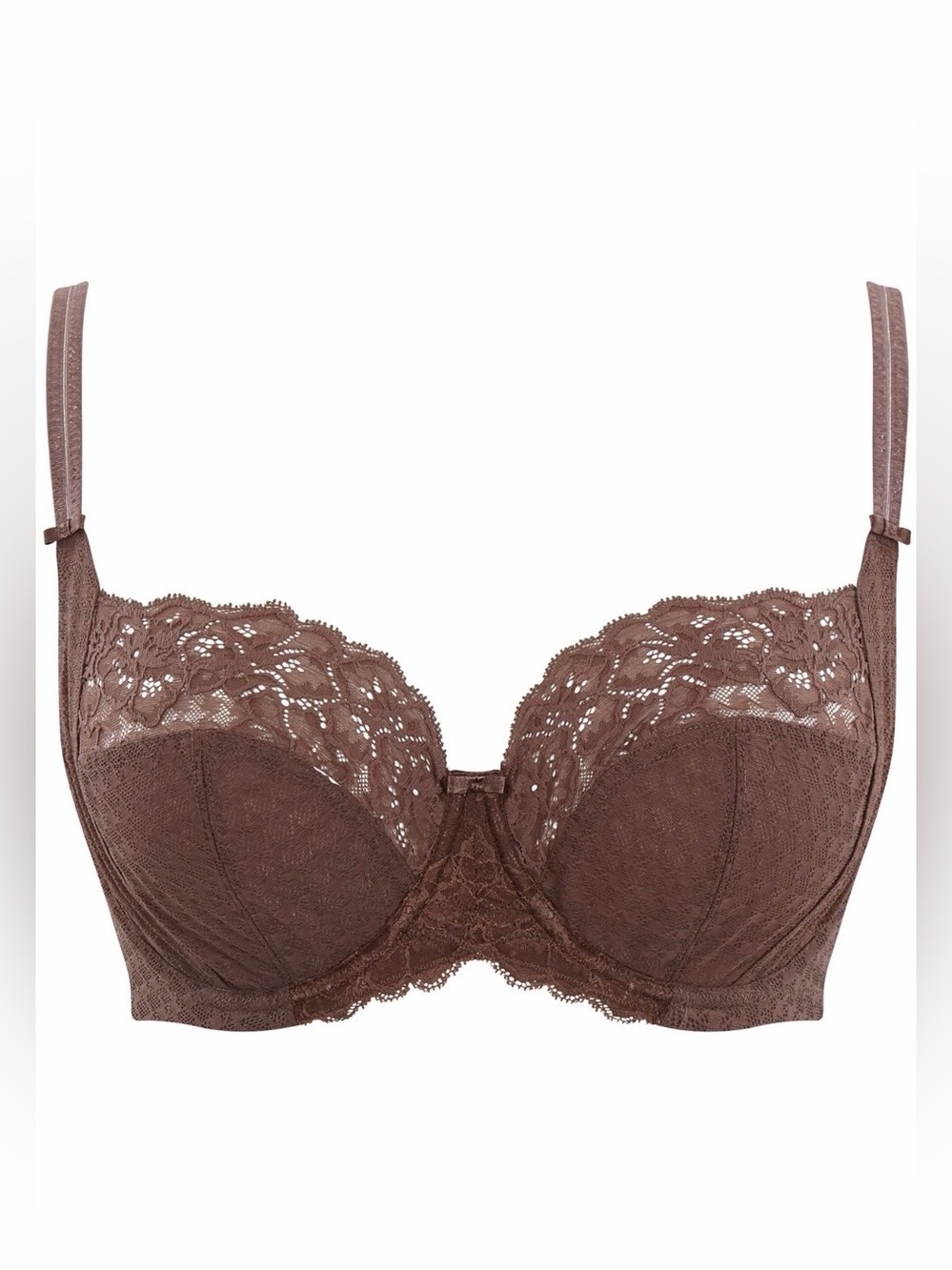 Panache Envy 7285 Full Cup Lace Underwire Bra Chestnut 34H NWT